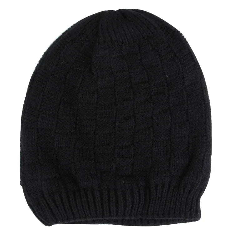 Square Textured Knitted Bluetooth Headset Warm Winter Hat with Mic for Boy & Girl & Adults