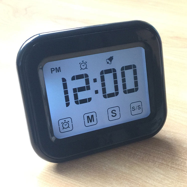 Minuteur de cuisine horloge numérique réveil grand écran tactile LCD avec veilleuse pour la cuisine et la pâtisserie