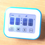 Minuteur de cuisine horloge numérique réveil grand écran tactile LCD avec veilleuse pour la cuisine et la pâtisserie