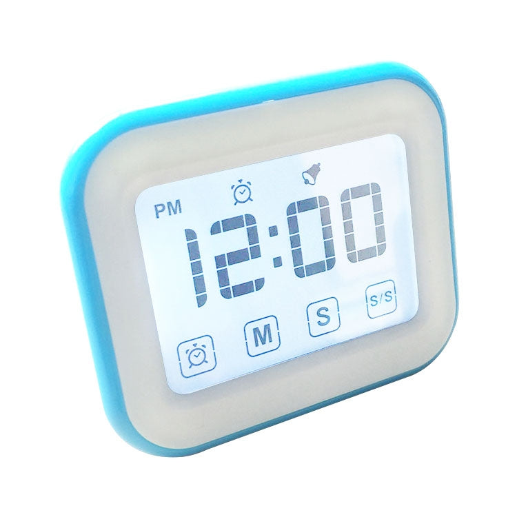 Minuteur de cuisine horloge numérique réveil grand écran tactile LCD avec veilleuse pour la cuisine et la pâtisserie
