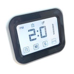 Minuteur de cuisine horloge numérique réveil grand écran tactile LCD avec veilleuse pour la cuisine et la pâtisserie