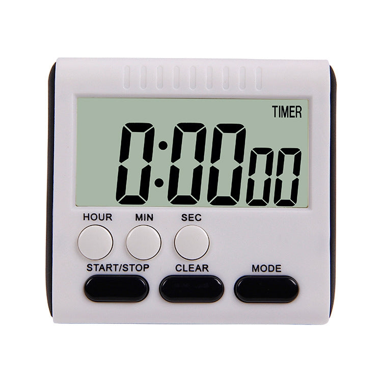 Minuteur de cuisine 24 heures Horloge numérique avec alarme Écran LCD Dos aimanté pour la cuisson et la pâtisserie