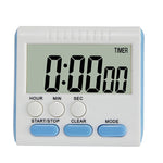 Minuteur de cuisine 24 heures Horloge numérique avec alarme Écran LCD Dos aimanté pour la cuisson et la pâtisserie