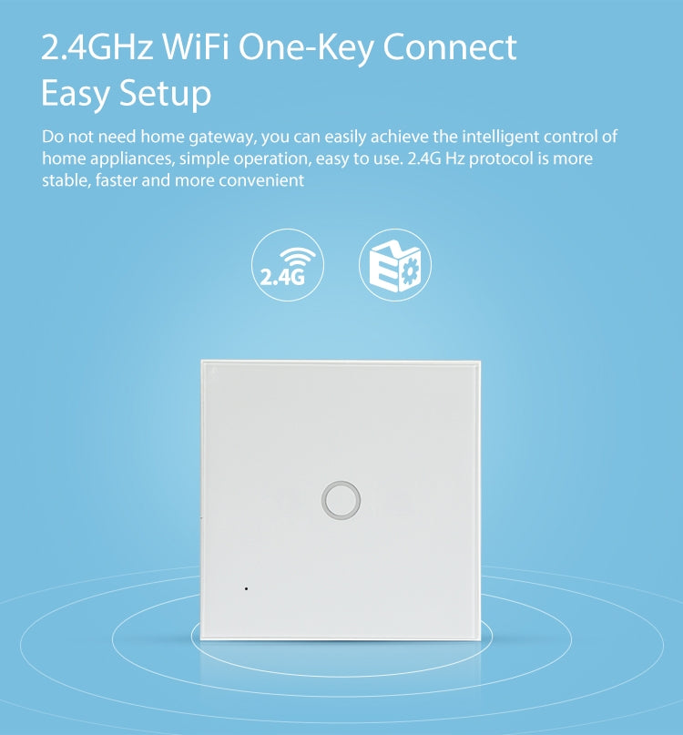 NEO NAS-SC01W Interrupteur de contrôle d’éclairage intelligent WiFi sans fil EU 1 gang