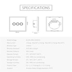 Interrupteur de contrôle d’éclairage intelligent WiFi sans fil NEO NAS-SC03W EU 3 voies, 3 voies