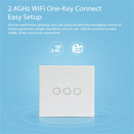 Interrupteur de contrôle d’éclairage intelligent WiFi sans fil NEO NAS-SC03W EU 3 voies, 3 voies