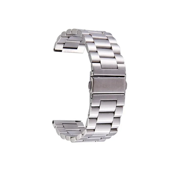 Bracelet en acier inoxydable à boucle papillon et 3 perles pour montre connectée Samsung Gear S3 Classic