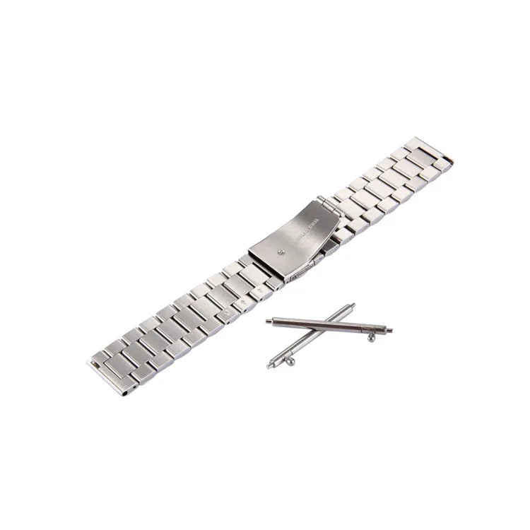 Bracelet en acier inoxydable à boucle papillon et 3 perles pour montre connectée Samsung Gear S3 Classic
