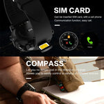 Montre connectée S3 avec écran OLED de 1,39 pouce, Bluetooth, étanche IP67, compatible avec boussole, moniteur de fréquence cardiaque, carte SIM et navigation GPS, compatible avec les téléphones Android et iOS.