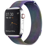 Bracelet de montre magnétique en acier inoxydable milanais pour Apple Watch Series 10 42 mm / 9&8&7 41 mm / SE 3&SE 2&6&SE&5&4 40 mm / 3&2&1 38 mm, pour Apple Watch Series 8&7 41 mm / SE 2&6&SE&5&4 40 mm / 3&2&1 38 mm