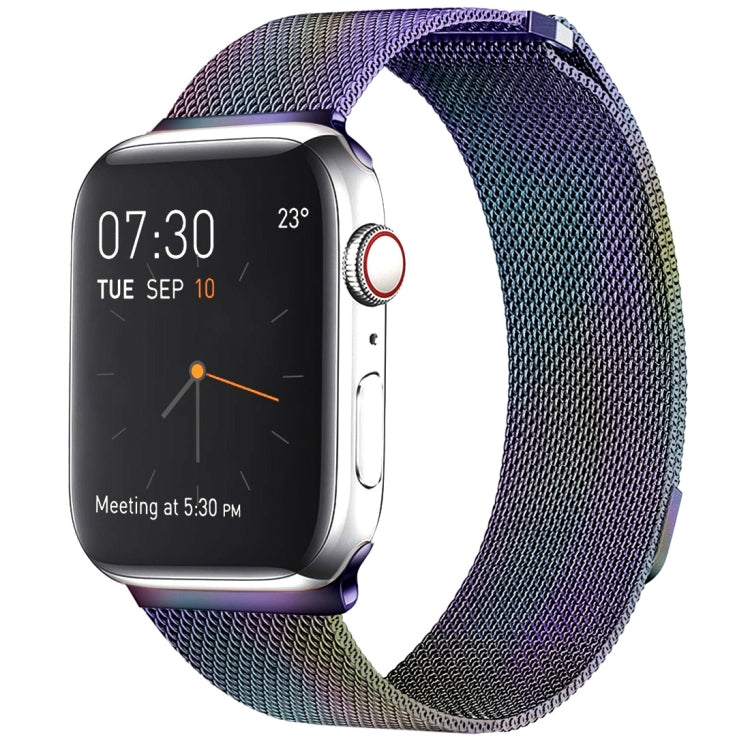 Bracelet de montre magnétique en acier inoxydable milanais pour Apple Watch Series 10 42 mm / 9&8&7 41 mm / SE 3&SE 2&6&SE&5&4 40 mm / 3&2&1 38 mm, pour Apple Watch Series 8&7 41 mm / SE 2&6&SE&5&4 40 mm / 3&2&1 38 mm