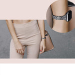 Bracelet montre en acier inoxydable diamanté coloré pour Apple Watch Series 7 41mm / 6 & SE & 5 & 4 40mm / 3 & 2 & 1 38mm