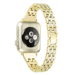 Bracelet montre en acier inoxydable diamanté coloré pour Apple Watch Series 7 41mm / 6 & SE & 5 & 4 40mm / 3 & 2 & 1 38mm