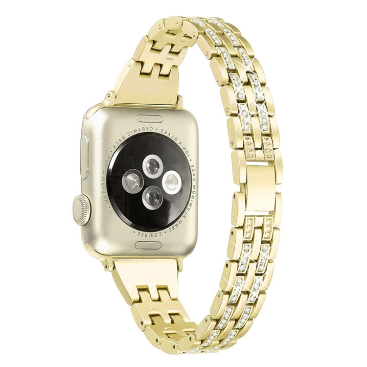 Bracelet montre en acier inoxydable diamanté coloré pour Apple Watch Series 7 41mm / 6 & SE & 5 & 4 40mm / 3 & 2 & 1 38mm