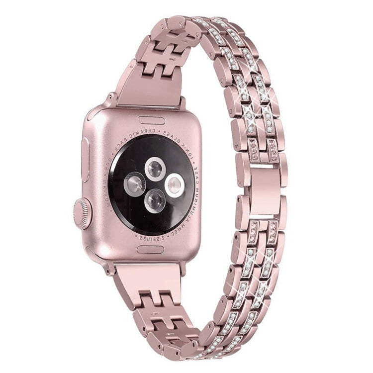 Bracelet montre en acier inoxydable diamanté coloré pour Apple Watch Series 7 41mm / 6 & SE & 5 & 4 40mm / 3 & 2 & 1 38mm