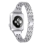 Bracelet montre en acier inoxydable diamanté coloré pour Apple Watch Series 7 41mm / 6 & SE & 5 & 4 40mm / 3 & 2 & 1 38mm