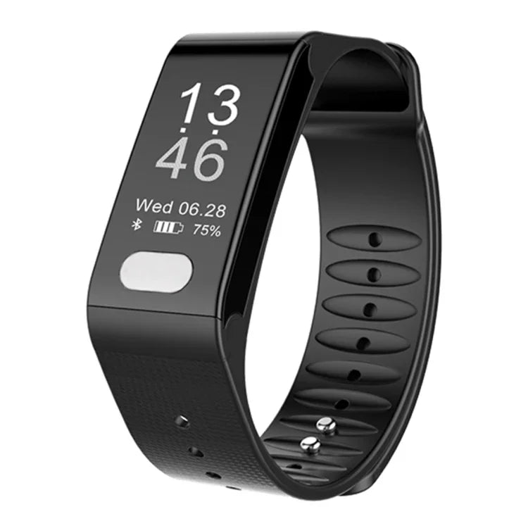 TLW T6 Bracelet connecté avec écran OLED de 0,96 pouce, prise en charge des modes sportifs / ECG / Moniteur de fréquence cardiaque / Tensiomètre / Moniteur de sommeil, T6 Noir, T6 Bleu, T6 Rouge