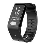 TLW T6 Bracelet connecté avec écran OLED de 0,96 pouce, prise en charge des modes sportifs / ECG / Moniteur de fréquence cardiaque / Tensiomètre / Moniteur de sommeil, T6 Noir, T6 Bleu, T6 Rouge
