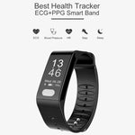 TLW T6 Bracelet connecté avec écran OLED de 0,96 pouce, prise en charge des modes sportifs / ECG / Moniteur de fréquence cardiaque / Tensiomètre / Moniteur de sommeil, T6 Noir, T6 Bleu, T6 Rouge