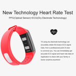 TLW T6 Bracelet connecté avec écran OLED de 0,96 pouce, prise en charge des modes sportifs / ECG / Moniteur de fréquence cardiaque / Tensiomètre / Moniteur de sommeil, T6 Noir, T6 Bleu, T6 Rouge
