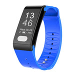 TLW T6 Bracelet connecté avec écran OLED de 0,96 pouce, prise en charge des modes sportifs / ECG / Moniteur de fréquence cardiaque / Tensiomètre / Moniteur de sommeil, T6 Noir, T6 Bleu, T6 Rouge