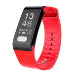 TLW T6 Bracelet connecté avec écran OLED de 0,96 pouce, prise en charge des modes sportifs / ECG / Moniteur de fréquence cardiaque / Tensiomètre / Moniteur de sommeil, T6 Noir, T6 Bleu, T6 Rouge