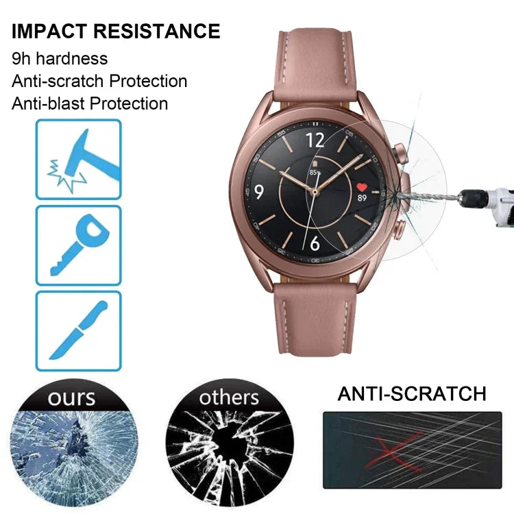 Pour Samsung Galaxy Watch3 45mm 0.26mm 2.5D 9H Protecteur d'écran en verre trempé, Pour Samsung Galaxy Watch3 45mm