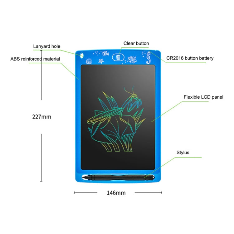 Tablette LCD couleur 8,5 pouces Tableau de dessin électronique pour enfants