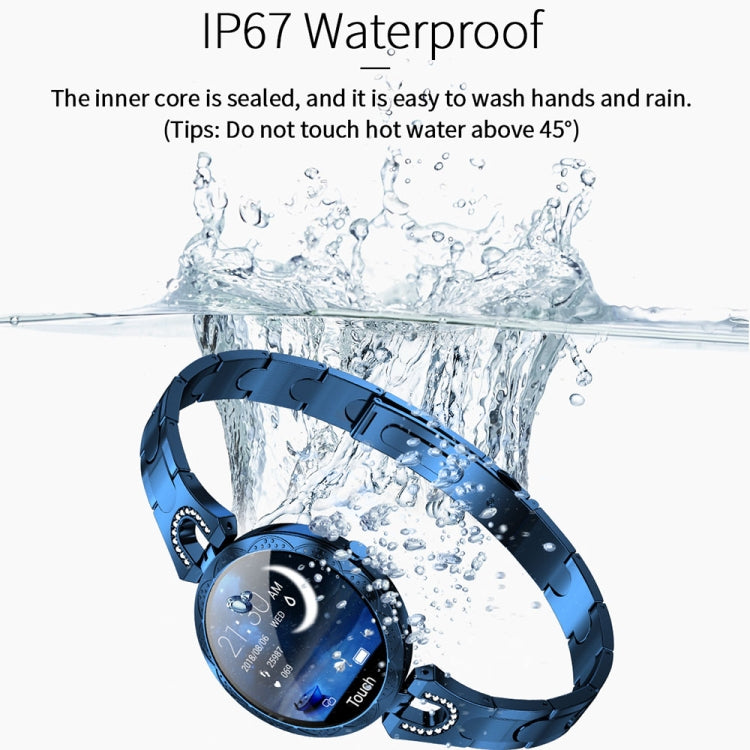 Bracelet connecté AK15 pour femme, écran LCD couleur 1,08 pouce, étanche IP67, compatible avec le suivi de la fréquence cardiaque, du sommeil et la prise de photos à distance.