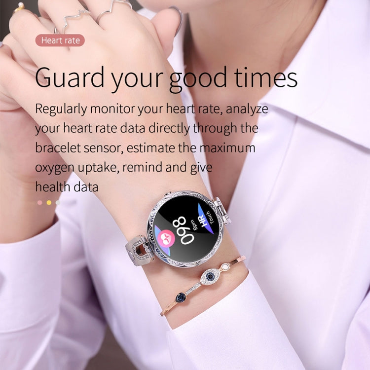 Bracelet connecté AK15 pour femme, écran LCD couleur 1,08 pouce, étanche IP67, compatible avec le suivi de la fréquence cardiaque, du sommeil et la prise de photos à distance.
