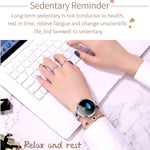 Bracelet connecté AK15 pour femme, écran LCD couleur 1,08 pouce, étanche IP67, compatible avec le suivi de la fréquence cardiaque, du sommeil et la prise de photos à distance.