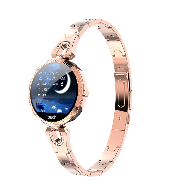Bracelet connecté AK15 pour femme, écran LCD couleur 1,08 pouce, étanche IP67, compatible avec le suivi de la fréquence cardiaque, du sommeil et la prise de photos à distance.