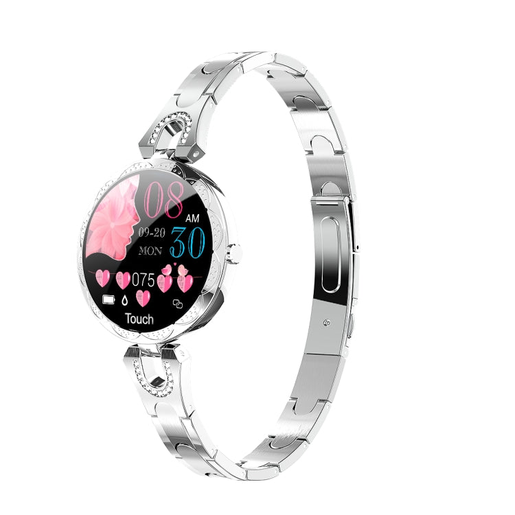 Bracelet connecté AK15 pour femme, écran LCD couleur 1,08 pouce, étanche IP67, compatible avec le suivi de la fréquence cardiaque, du sommeil et la prise de photos à distance.