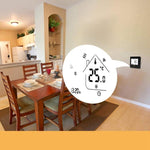 BHT-002GBLW Thermostat d'ambiance numérique LCD type chauffage électronique 16A avec capteur et affichage horaire, Contrôle WiFi, BHT-002GBLW 16A (Noir) type chauffage électronique, BHT-002GBLW 16A (Blanc) type chauffage électronique