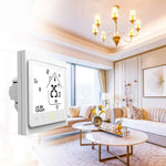 BHT-002GBLW Thermostat d'ambiance numérique LCD type chauffage électronique 16A avec capteur et affichage horaire, Contrôle WiFi, BHT-002GBLW 16A (Noir) type chauffage électronique, BHT-002GBLW 16A (Blanc) type chauffage électronique