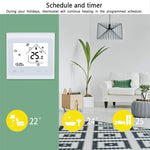 BHT-002GALW Thermostat d'ambiance numérique LCD type chauffage eau 3A avec affichage horaire, Contrôle WiFi, BHT-002GBLW 3A (Noir) type chauffage eau, BHT-002GBLW 3A (Blanc) type chauffage eau