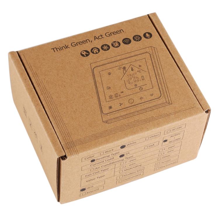 BHT-002GALW Thermostat d'ambiance numérique LCD type chauffage eau 3A avec affichage horaire, Contrôle WiFi, BHT-002GBLW 3A (Noir) type chauffage eau, BHT-002GBLW 3A (Blanc) type chauffage eau