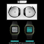 SKMEI 1278 Montre numérique étanche 50m à la mode pour extérieur Montre-bracelet sportive étudiante Supporte 5 groupes de réveils (Titane), SKMEI 1278
