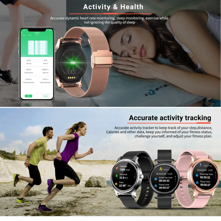 Montre connectée SMA-R2 avec écran IPS de 1,3 pouce, étanche IP65, prise en charge des notifications d'appels et de messages, Bluetooth double mode 3.0 + 4.0, suivi du sommeil et rappel d'activité.