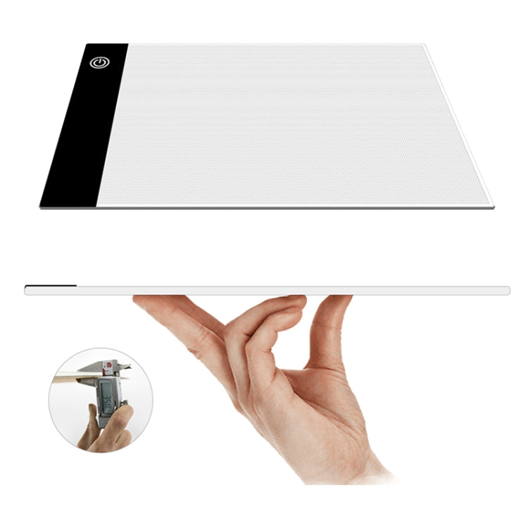 Tablette de traçage USB A5 en acrylique pour dessin et croquis d'anime, 2,2 W 5 V LED, trois niveaux de luminosité, intensité réglable