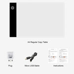 Tablette de traçage USB A5 en acrylique pour dessin et croquis d'anime, 2,2 W 5 V LED, trois niveaux de luminosité, intensité réglable