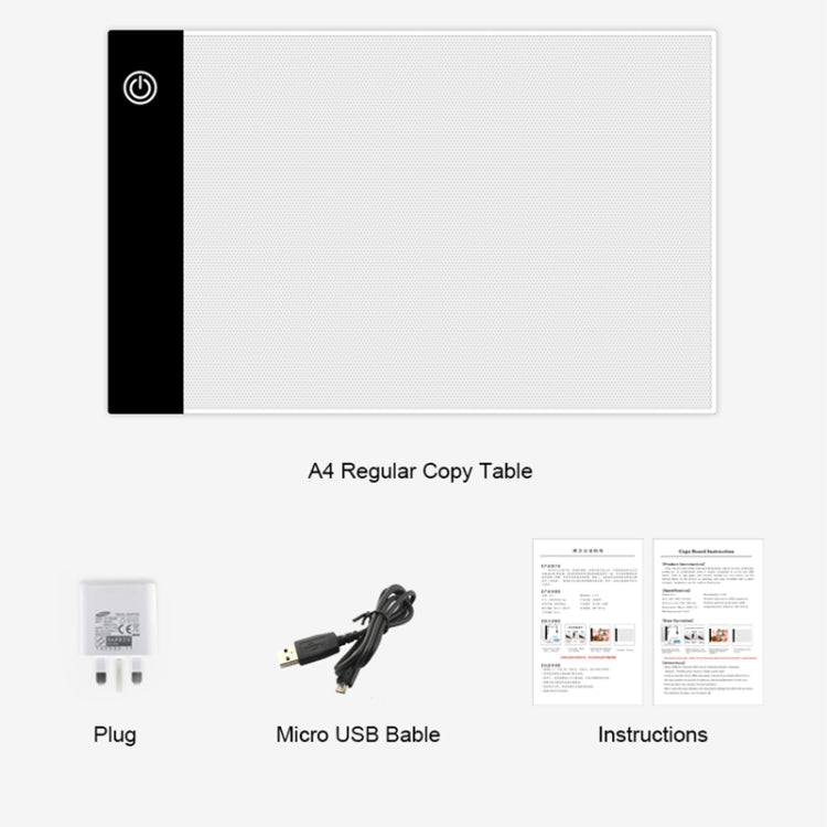 Tablette de traçage USB A5 en acrylique pour dessin et croquis d'anime, 2,2 W 5 V LED, trois niveaux de luminosité, intensité réglable