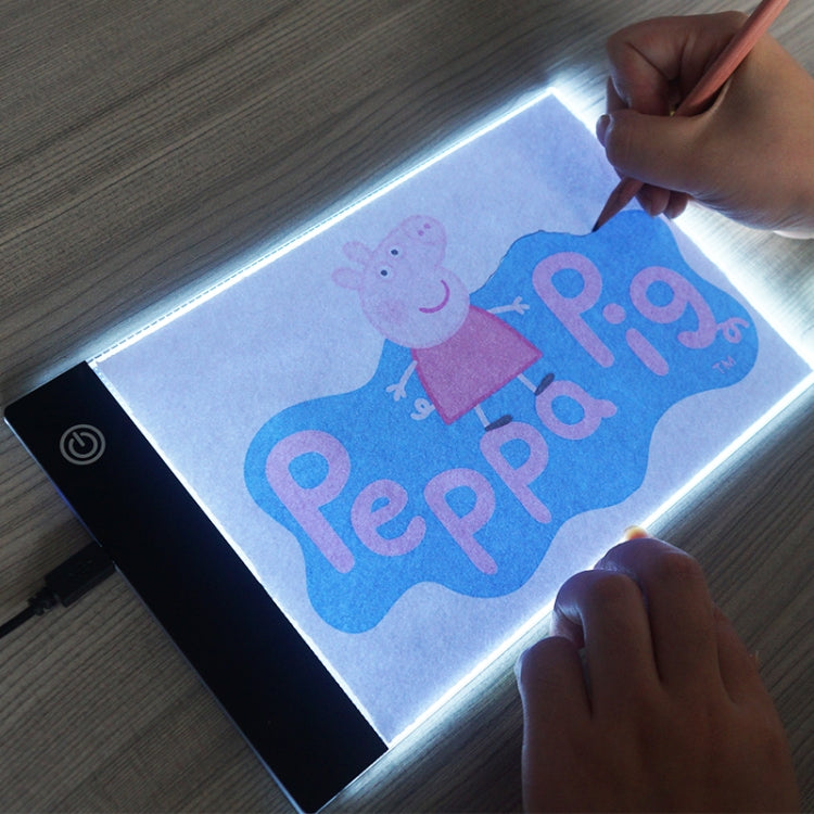 Tablette de traçage USB A5 en acrylique pour dessin et croquis d'anime, 2,2 W 5 V LED, trois niveaux de luminosité, intensité réglable