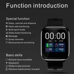 Montre connectée Q58S avec écran tactile TFT de 1,3 pouce, étanche IP67, avec rappel d'appel, surveillance de la fréquence cardiaque, de la pression artérielle et du sommeil.