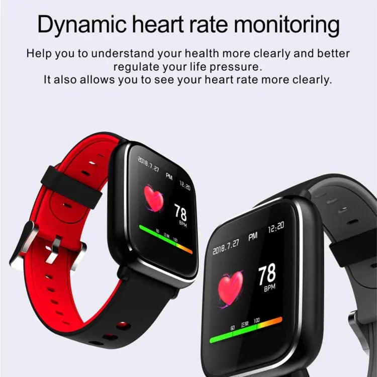 Montre connectée Q58S avec écran tactile TFT de 1,3 pouce, étanche IP67, avec rappel d'appel, surveillance de la fréquence cardiaque, de la pression artérielle et du sommeil.