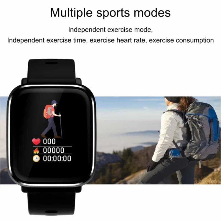Montre connectée Q58S avec écran tactile TFT de 1,3 pouce, étanche IP67, avec rappel d'appel, surveillance de la fréquence cardiaque, de la pression artérielle et du sommeil.