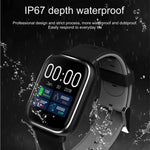 Montre connectée Q58S avec écran tactile TFT de 1,3 pouce, étanche IP67, avec rappel d'appel, surveillance de la fréquence cardiaque, de la pression artérielle et du sommeil.