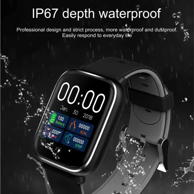 Montre connectée Q58S avec écran tactile TFT de 1,3 pouce, étanche IP67, avec rappel d'appel, surveillance de la fréquence cardiaque, de la pression artérielle et du sommeil.