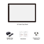 Planche de copie acrylique A2 LED 23W 12V Trois niveaux de luminosité Dimmable Tablette de dessin anime, prise EU, prise EU