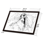 Planche de copie acrylique A2 LED 23W 12V Trois niveaux de luminosité Dimmable Tablette de dessin anime, prise EU, prise EU
